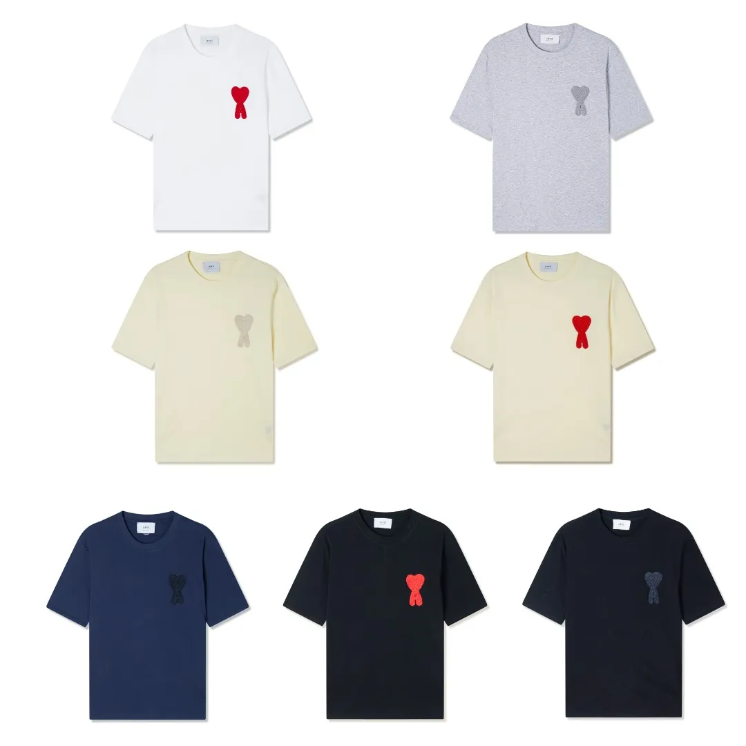 Style No.: A 007# P57 Ami 2026 Spring/Summer New Arrival T-shirt Short Sleeve The workmanship of this chapter is extremely cumbersome and complex. It uses water-soluble polyester and water-soluble thread to start the pattern, dye it, then air-dry, shape it, and then laser process the details. The process takes a long time, which distinguishes it from the junk version of the leaky bottom fabric on the market. We completely restore the correct version of the official website 1:1, with high-weight fabrics, synchronized detail routing, and restored official website letter embroidery, which is the only correct version on the entire network. Color: Apricot Red Black Red White Red Navy Blue Gray Apricot Black Sizes: S-XL